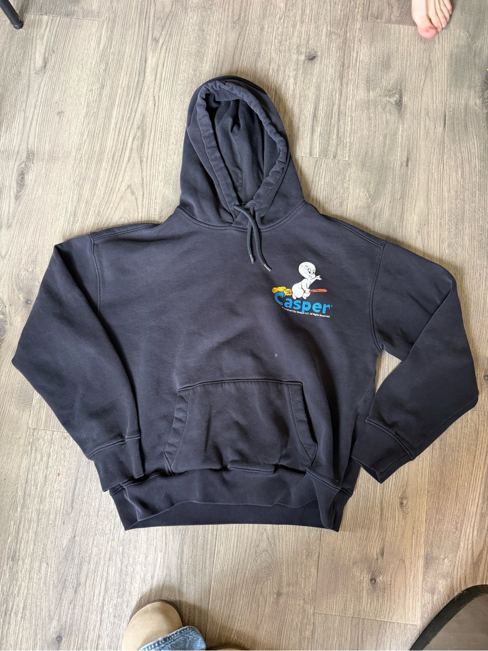 Hollister Black Casper Graphic Pullover Hoodie